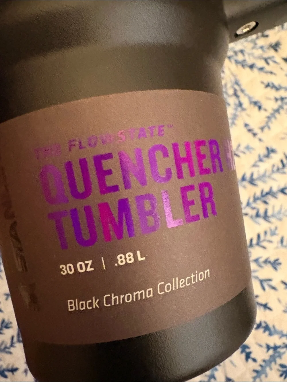 Stanley quencher h2.0 30 oz. Black Tumbler with Iridescent Purple Accents